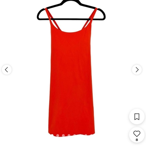 Halara Everyday 2-in-1 Workout Dress Cloudful Dress Red Orange Size Large NWT - Picture 3 of 9